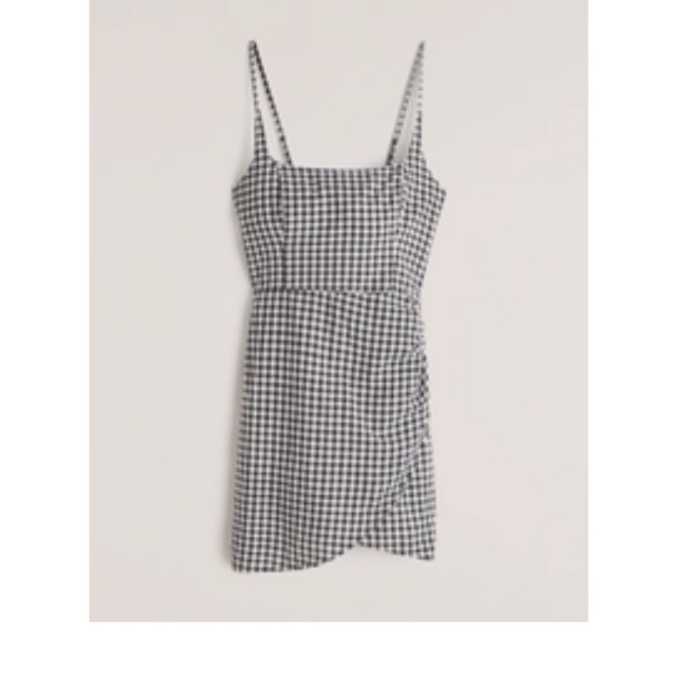 Abercrombie black gingham mini dress